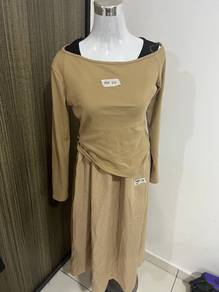 Tan Two-piece dress set