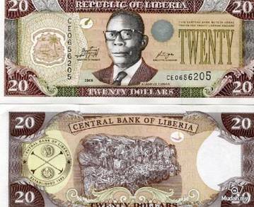 Liberia 20 dollars 2011 p new unc
