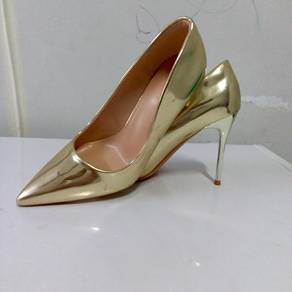 Gold high heels 