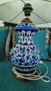 Pair of Authentic Pakistani Hand-Painted Ceramic 