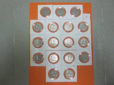 Malaysia Parliament 50 sen coin Complete set 67-88