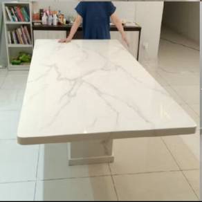 Meja Makan Marble Look 6 Seater (Meja Sahaja).
