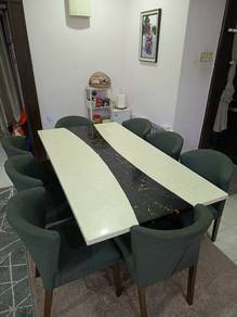 Meja Makan Marble 8 Seater 