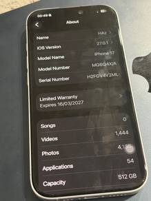 iphone 17 512gb Warranty March 2027