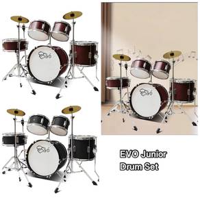 Evo 5 Piece Junior Acoustic Drum Set with Cymba