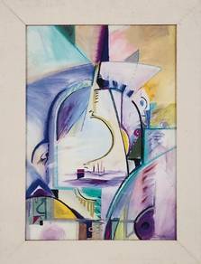 Colorful Abstract Lithograph Print