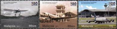 100th Aviation Glider Airplane Stamp Malaysia S