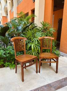 TEAKWOOD dining chairs  PRICE FOR BOTH in PAIR ✅