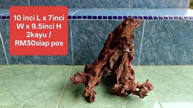 kayu hiasan untuk setup aquarium 30cm 60cm