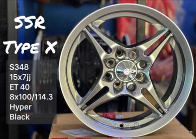 New Rim SSR Type X 15 Inch Hyper Black