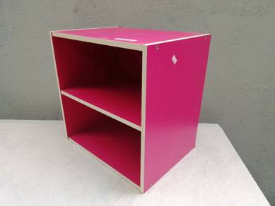 R95-B Rak Kayu 2 Tiers Wooden Rack Pink