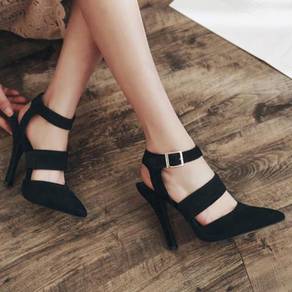 Black grey pointed party high heels 11CM RBH0238