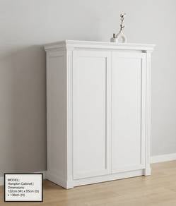 Premium Hampton Style White Storage Cabinet