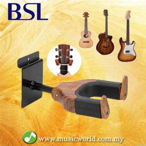 Punk guitar wall hanger auto lock wooden wall moun