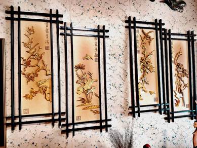 Wall white lacquer plaques 