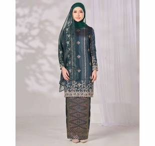 Kurung Modern HijabistaHub - Emerald Green