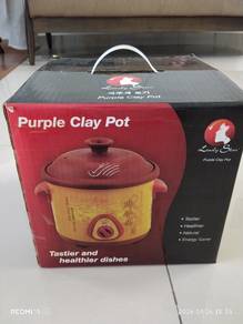 Lady Star Purple Clay Pot Slow Cooker