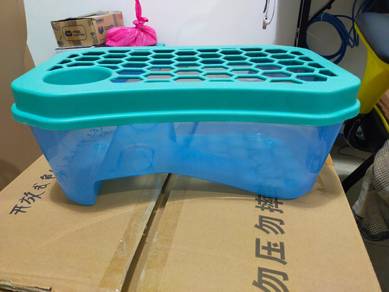 Small Turtle Kura Kura Tank w Plastic Cover-Green