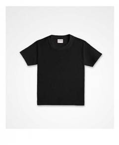 Plain kid's t-shirt round neck black