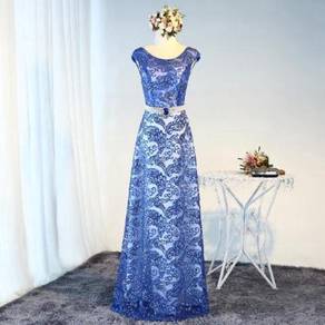 Blue glitter prom dress dinner wedding RBP0085