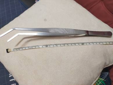 30cm stainless steel tweezer penggepit curve head