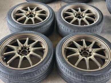 Sport Rim 18 Second Volk Rays CE28 Bronze Siap Tay