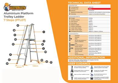Aluminium Platform Trolley Ladder
