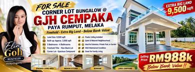 Bungalow House For Sale in Paya Rumput,MLK