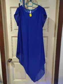 blue shiffon dress