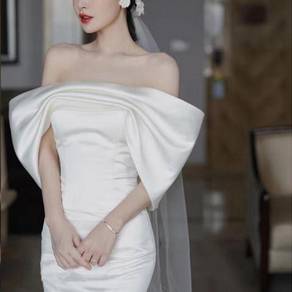 Satin wedding bridal prom dress gown RB2412