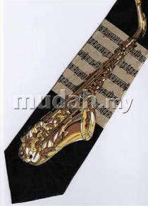 Saxophone Musical Symbols Instrument #2 Neck Tie