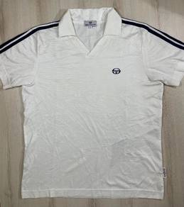 Sergio Tacchini White Collar Tee #AT2 Used