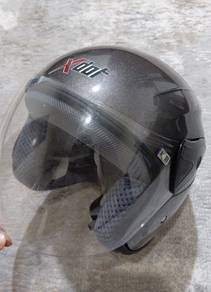 Xdot G618 open-face dark grey motorcycle helmet