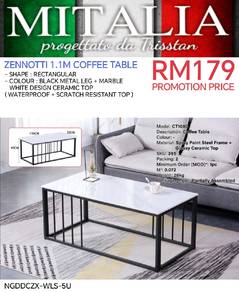 Ceramic Top Coffee Table | Meja Kopi Murah 