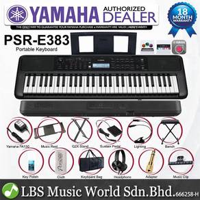 Yamaha PSR-E383 61 Key Portable Keyboard Pack