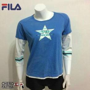 Fila lady fila long sleeve shirt baju lengan panja