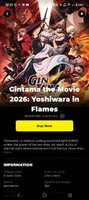 GINTAMA THE MOVIE 2026 Movie Ticket