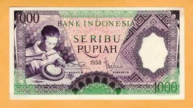 Indonesia 1000 rupiah Banknote 1958 ef