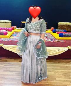 Beautiful Silver Grey Lehenga