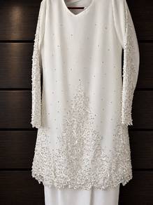 Baju Kurung Moden Nikah NAWLAA OFFWHITE