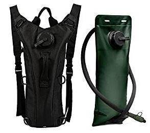 Black Hydration Hiking Water Bladder Bag Backpack