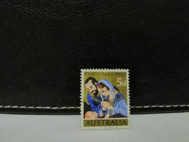 1965 Australia Stamp Christmas Joseph Mary Baby Je