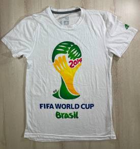 Adidas Youth 2014 World Cup White Tee #BW Used