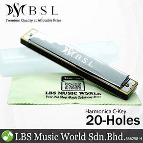 BSL C Key Harmonica Stainless Steel 20 Holes