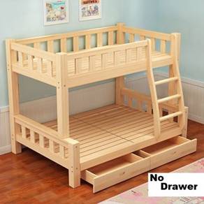Double Decker Queen + Single Bunk bed