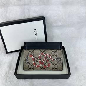 Authentic Gucci Cardholder Brown Snake