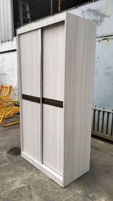 WD101W  NEW  Almari Baju 2 Sliding Door Wardrobe