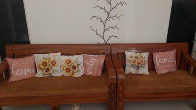 sofa jati 3+2+1+1 + meja kopi