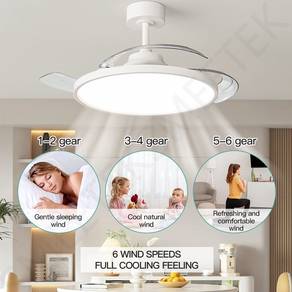 Kipas Siling Bulat dengan Lampu LED