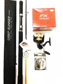 Shimano fx reel combo seahawk deep runner jig rod